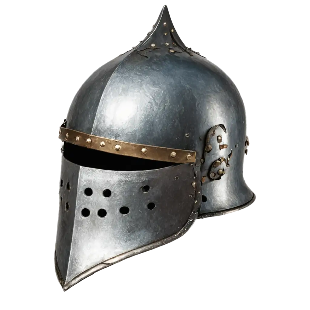 Medieval-Knight-Helmet-PNG-HighPNG-Image-OptimizationQuality-Metallic-Texture-on-Transparent-Background