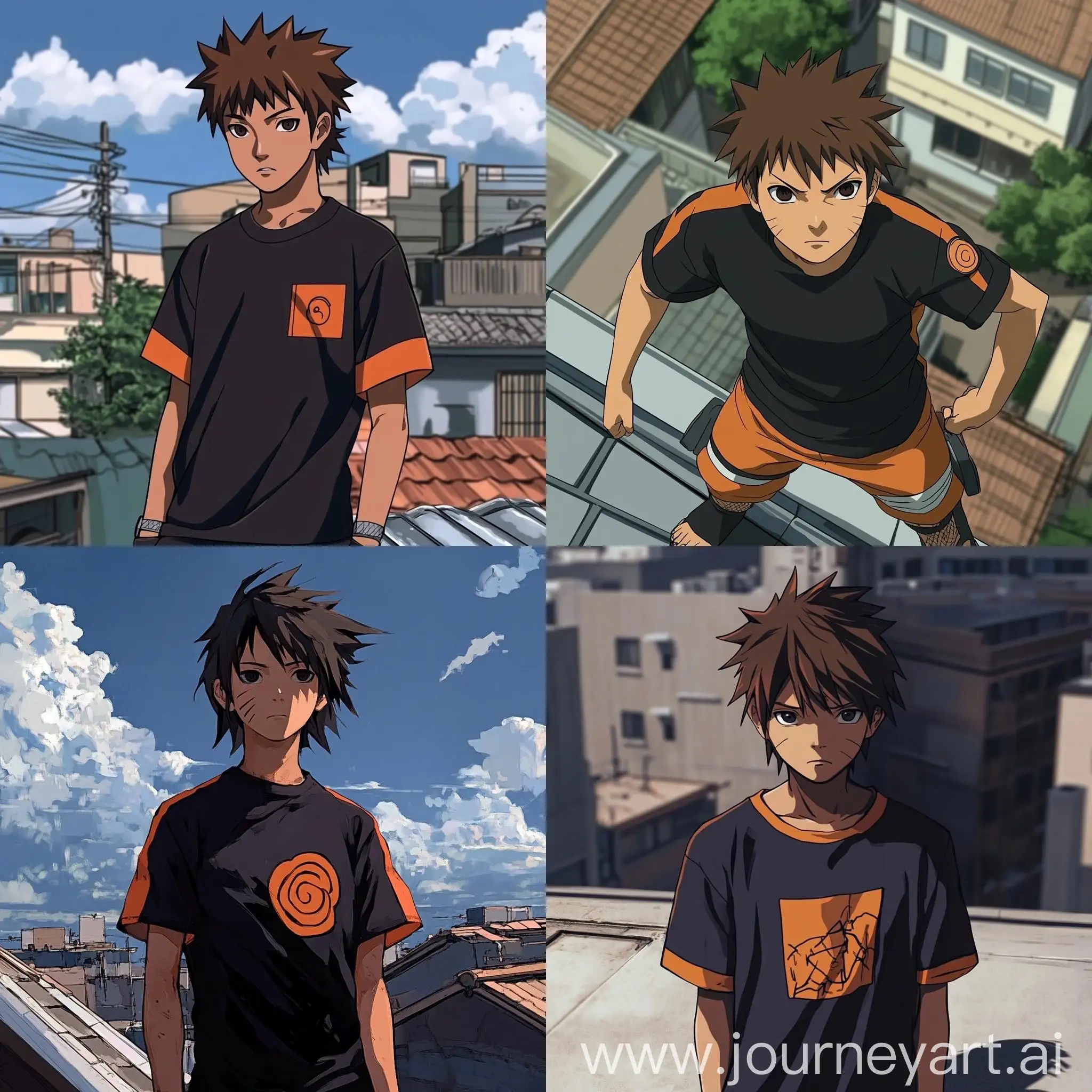 Young-Senshu-Clan-Shinobi-Standing-on-Roof-Anime-Naruto-Style