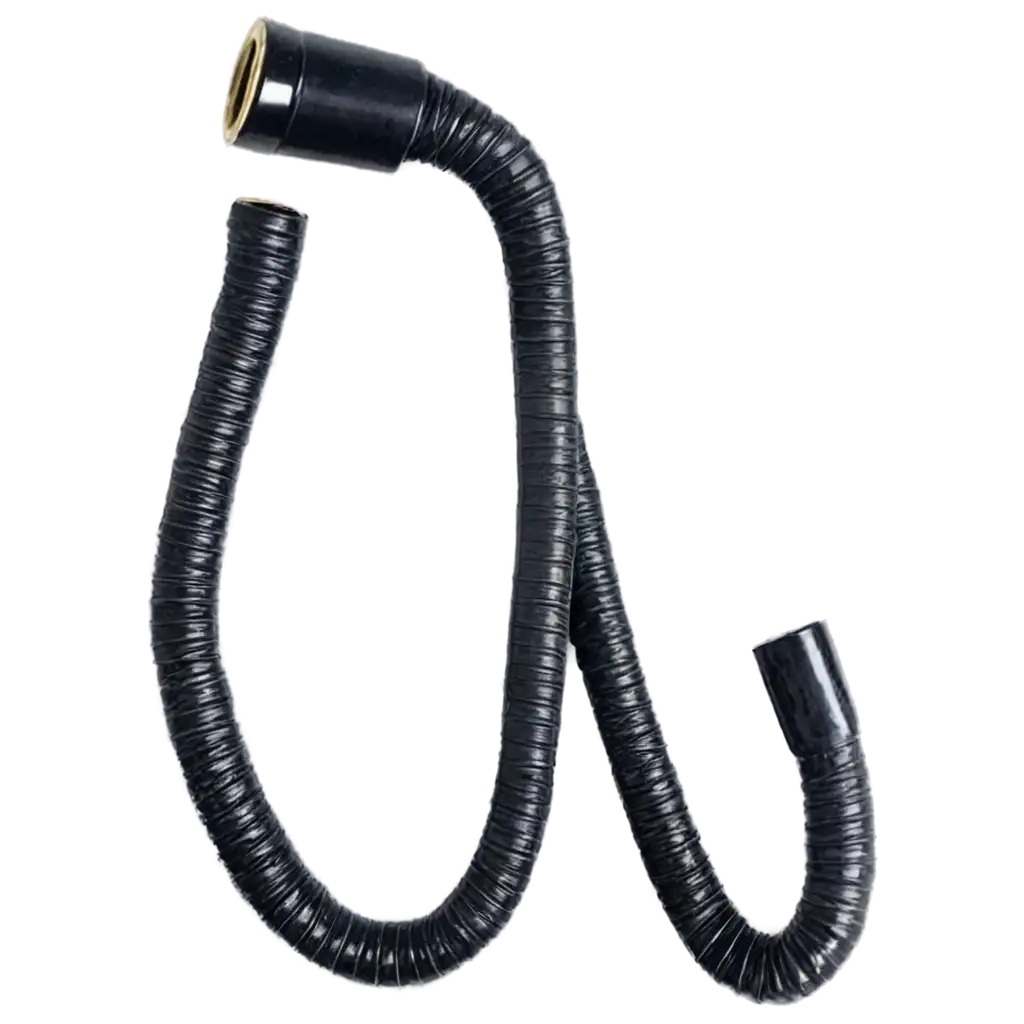 Thick-Black-Water-Hose-Hanging-in-the-Air-PNG-Image-for-Versatile-Use