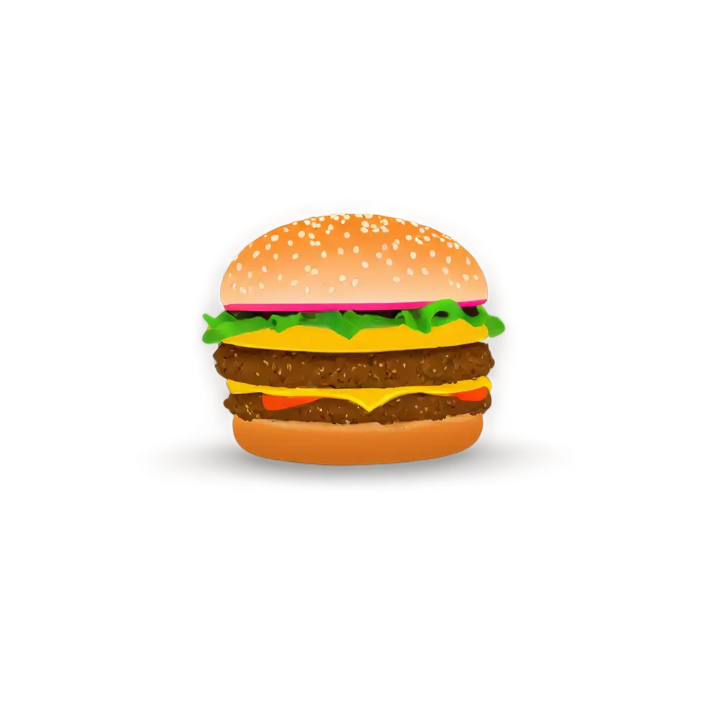 Neon-Burger-Vector-Clipart-PNG-Vibrant-and-Versatile-Digital-Art