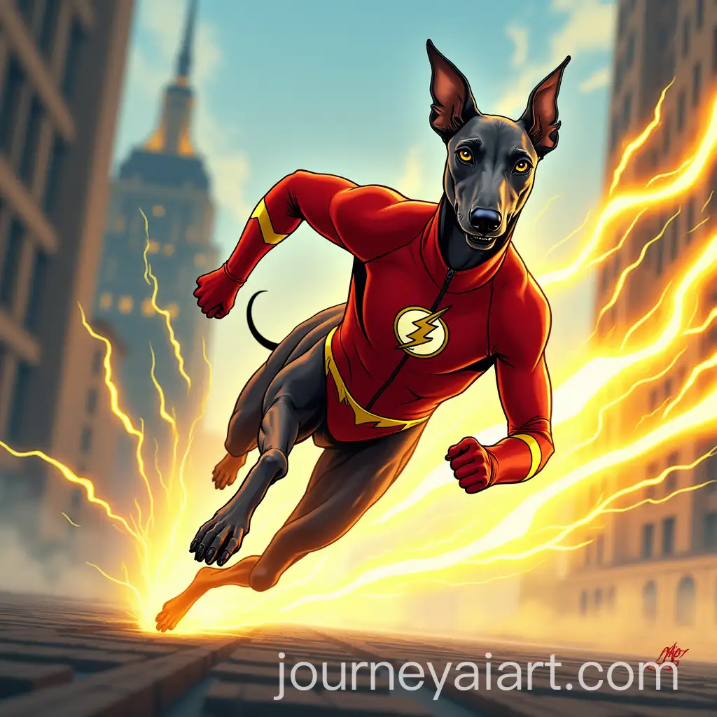 Marvel-Superhero-Greyhound-Flash-in-Dynamic-Running-Pose