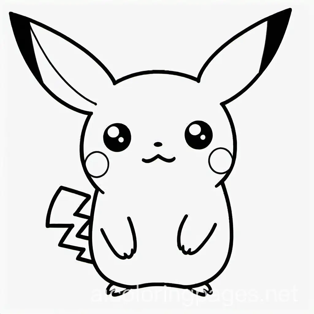 Charming-Pikachu-with-Horns-Coloring-Page