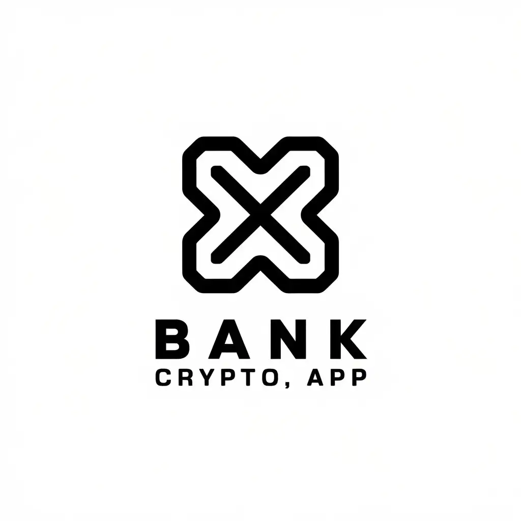 LOGO Design for Bank Crypto App Simple X Letter Symbol for Finance Industry