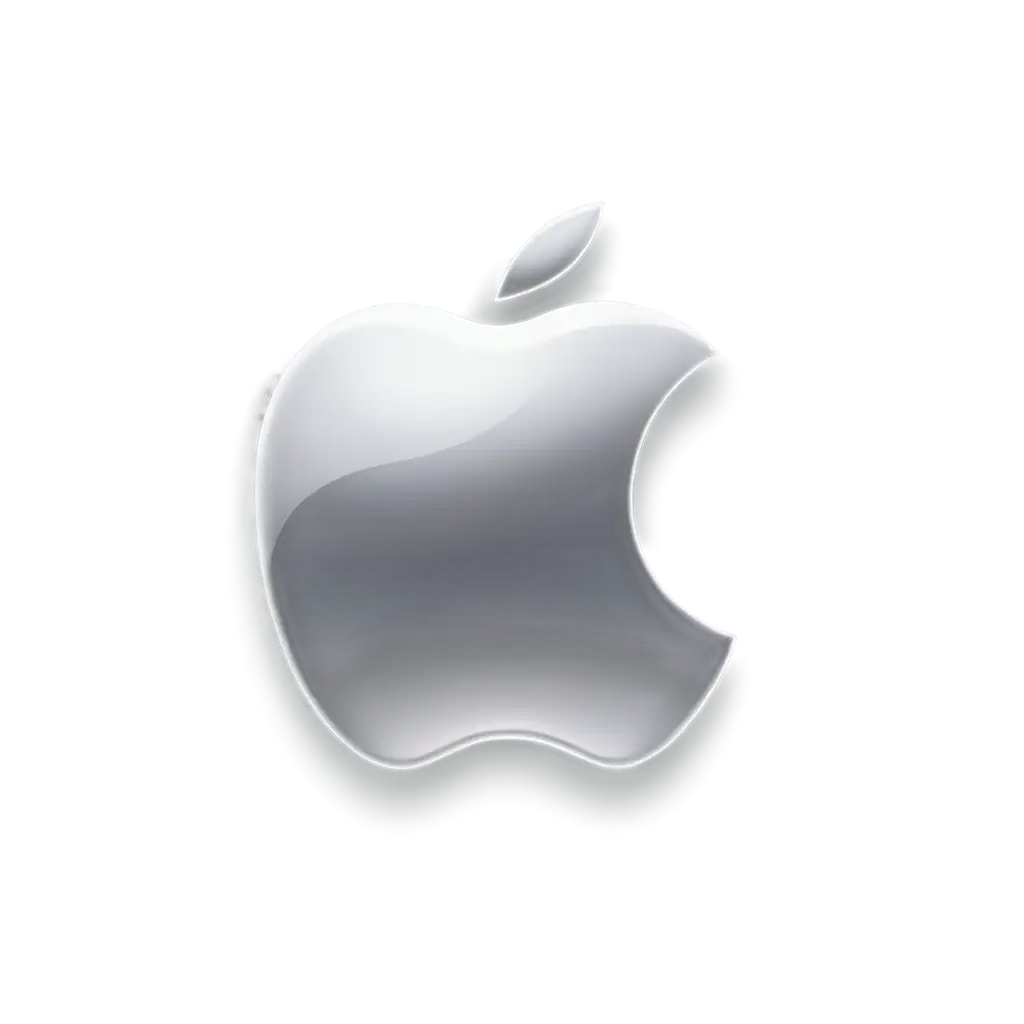 apple company new white color logo