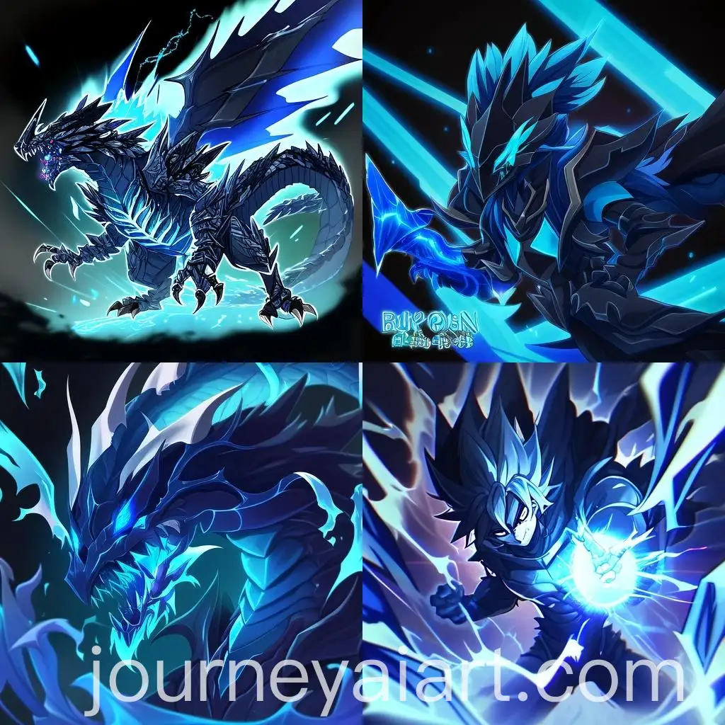 Mystical-Black-Dragon-with-Blue-Aura