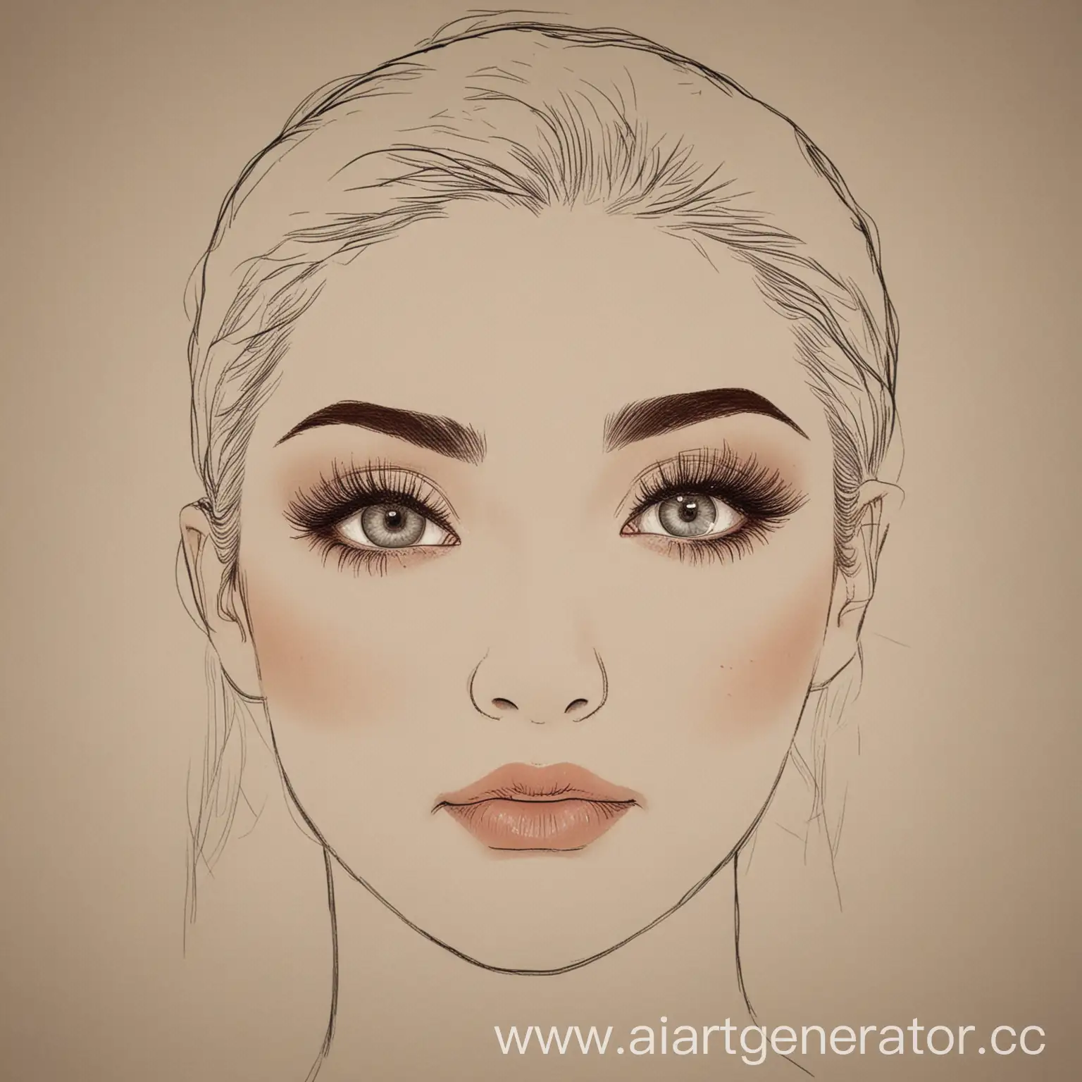 Detailed-Head-Outline-Highlighting-Eyes-Eyelashes-Eyebrows-and-Hair