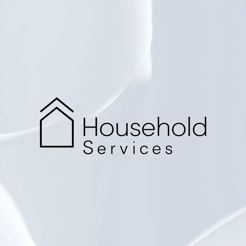 a logo design,with the text "Household services", main symbol:House,Minimalistic,be used in Home Family industry,clear background