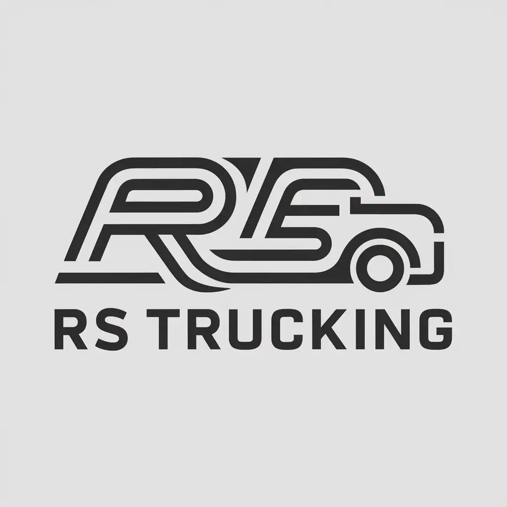 a logo design,with the text "RS Trucking", main symbol:Letters,complex,be used in Automotive industry,clear background