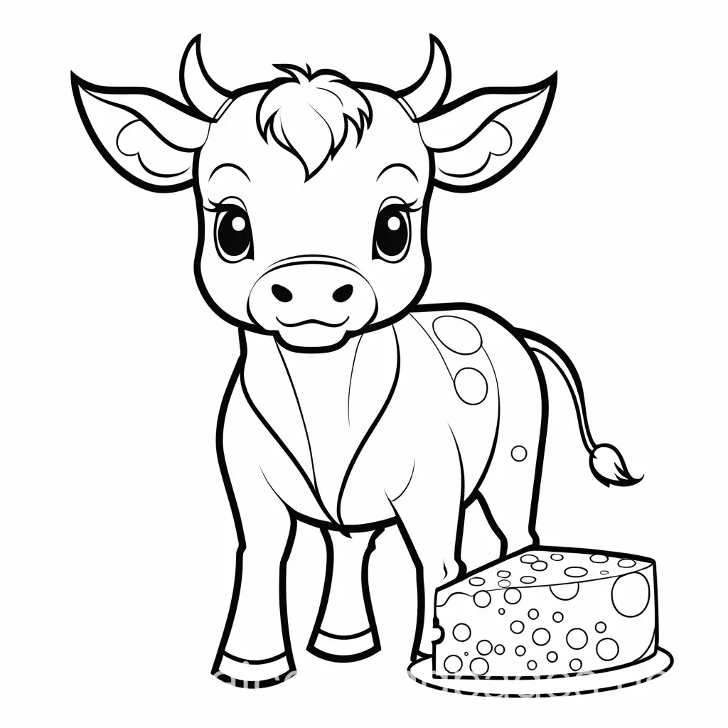 Adorable-Calf-Carrying-Cheese-Coloring-Page