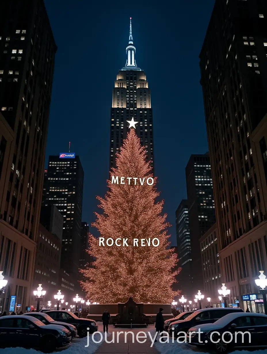 Rockefeller-Center-Christmas-Tree-with-METTEVO-Web-Development-Design-SEO-Text-in-Glowing-Lights