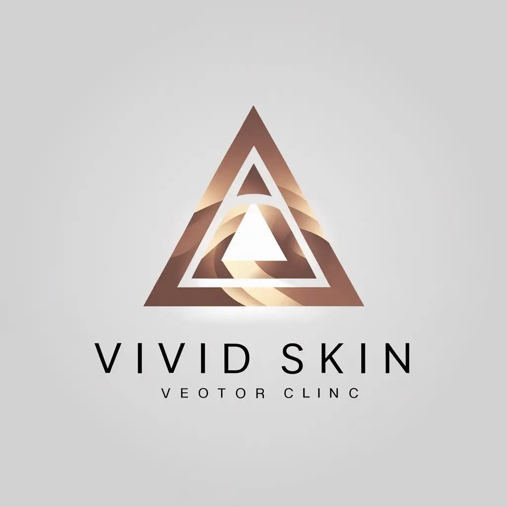 LOGO Design for Vivid Skin Triangle Symbol with Modern and Minimalistic Aesthetic for Beauty Clinic Industry