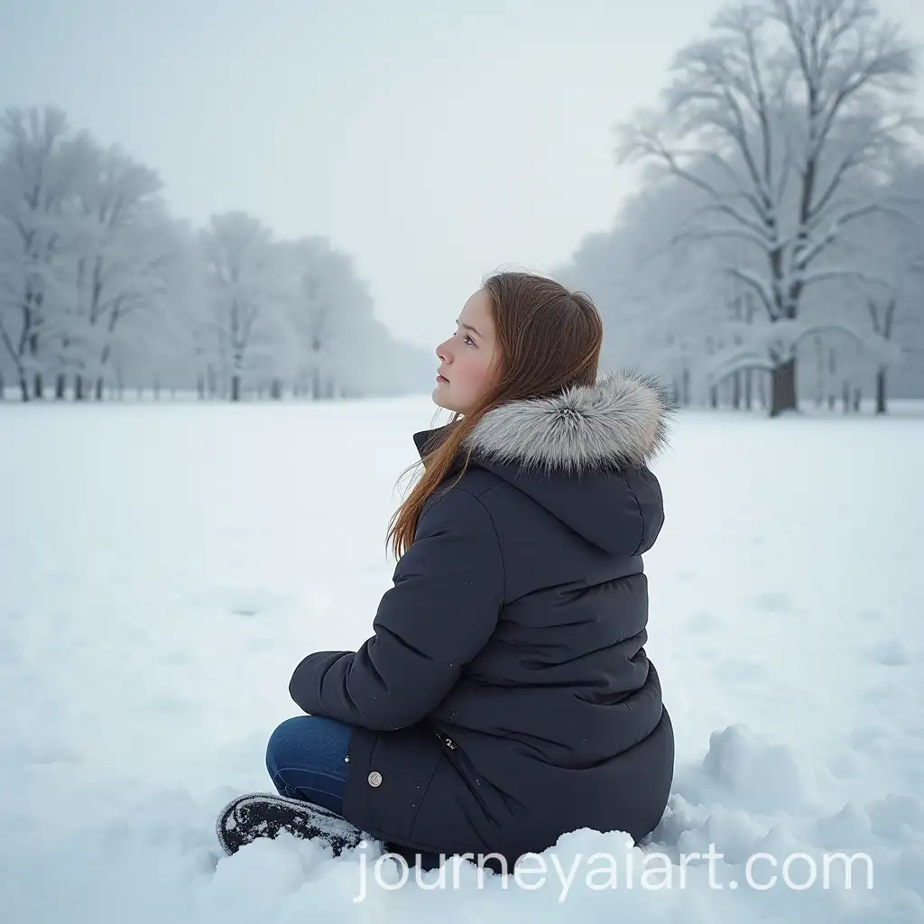 Young-Woman-Contemplating-Winter-Skies