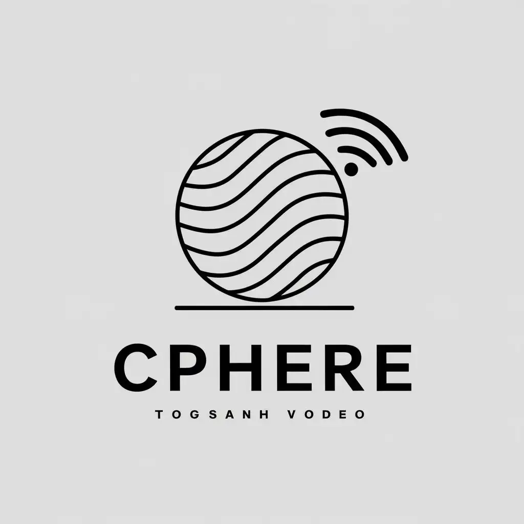 LOGO Design For CPHERE Minimalistic Internet TV WiFi Video Mark Sphere