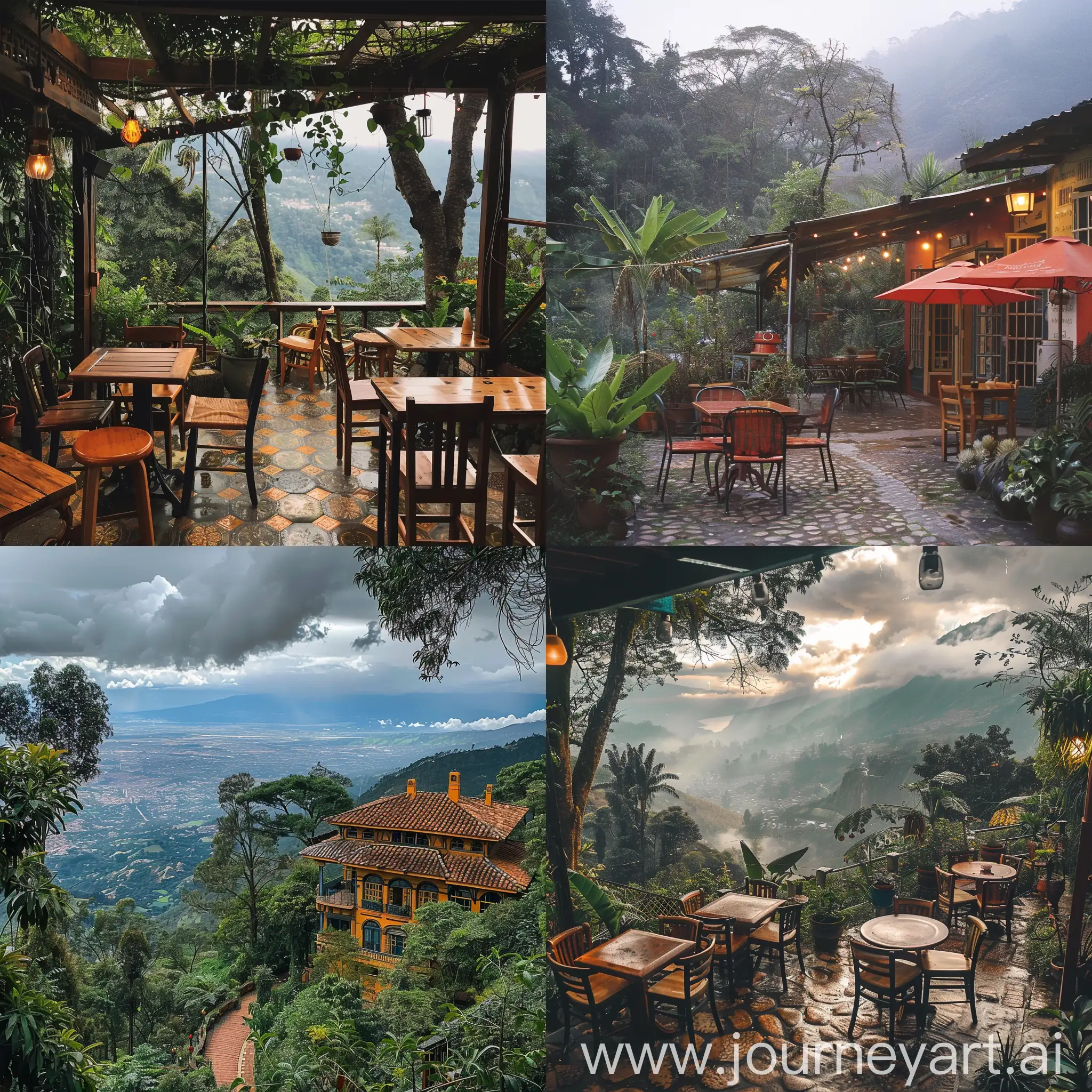 Cafe-in-Eastern-Mountains-of-Bogota-Savanna-Monserrate-View