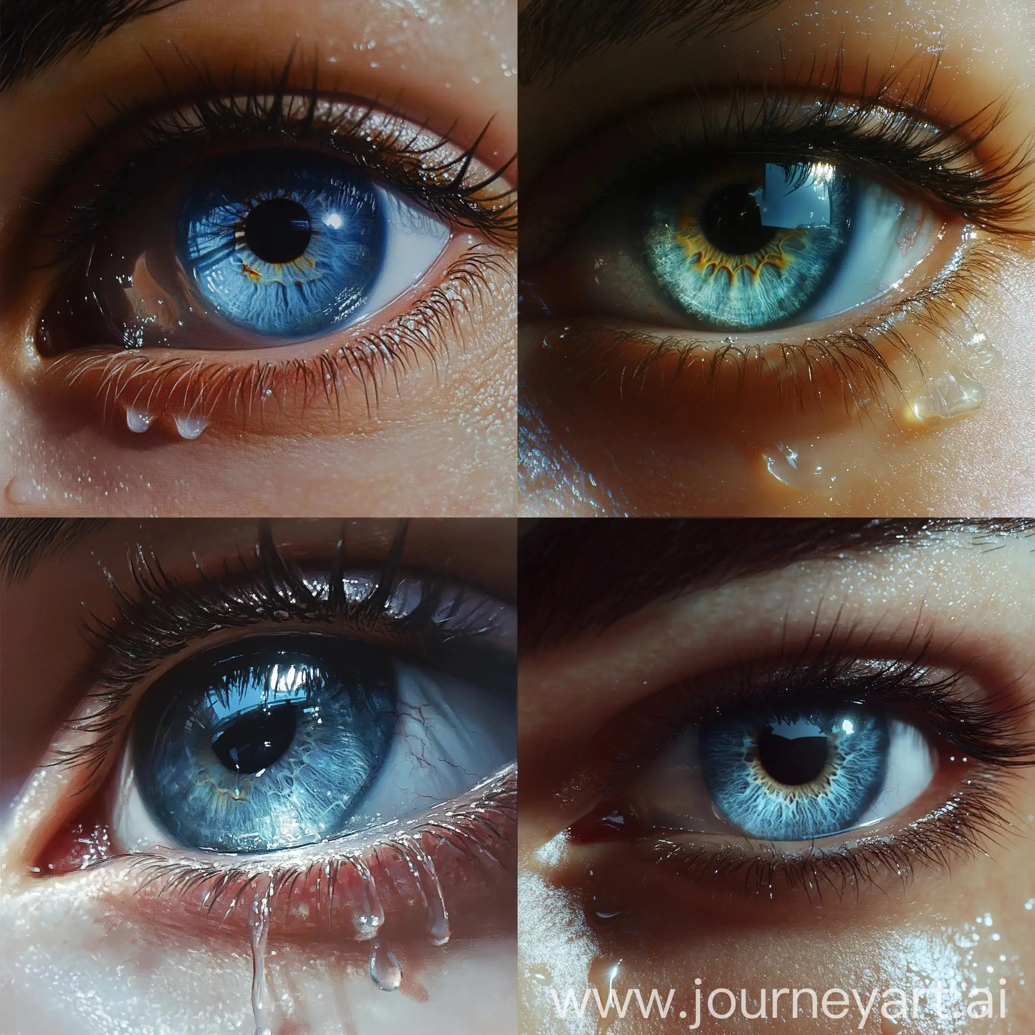 Intense-Blue-Eye-with-Tears-Emotional-CloseUp-Portrait