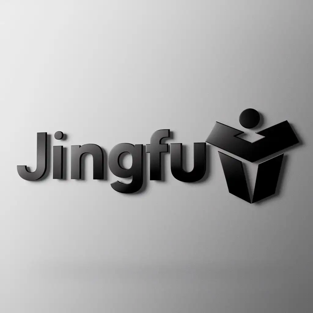 a logo design,with the text "Jingfu", main symbol:Jingfu,Moderate,be used in Technology industry,clear background