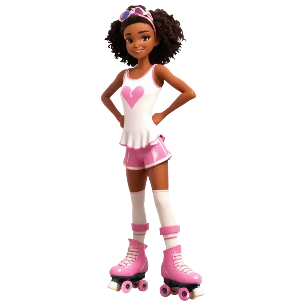 roller skates girly, action, flashy for teenagers, cartoon