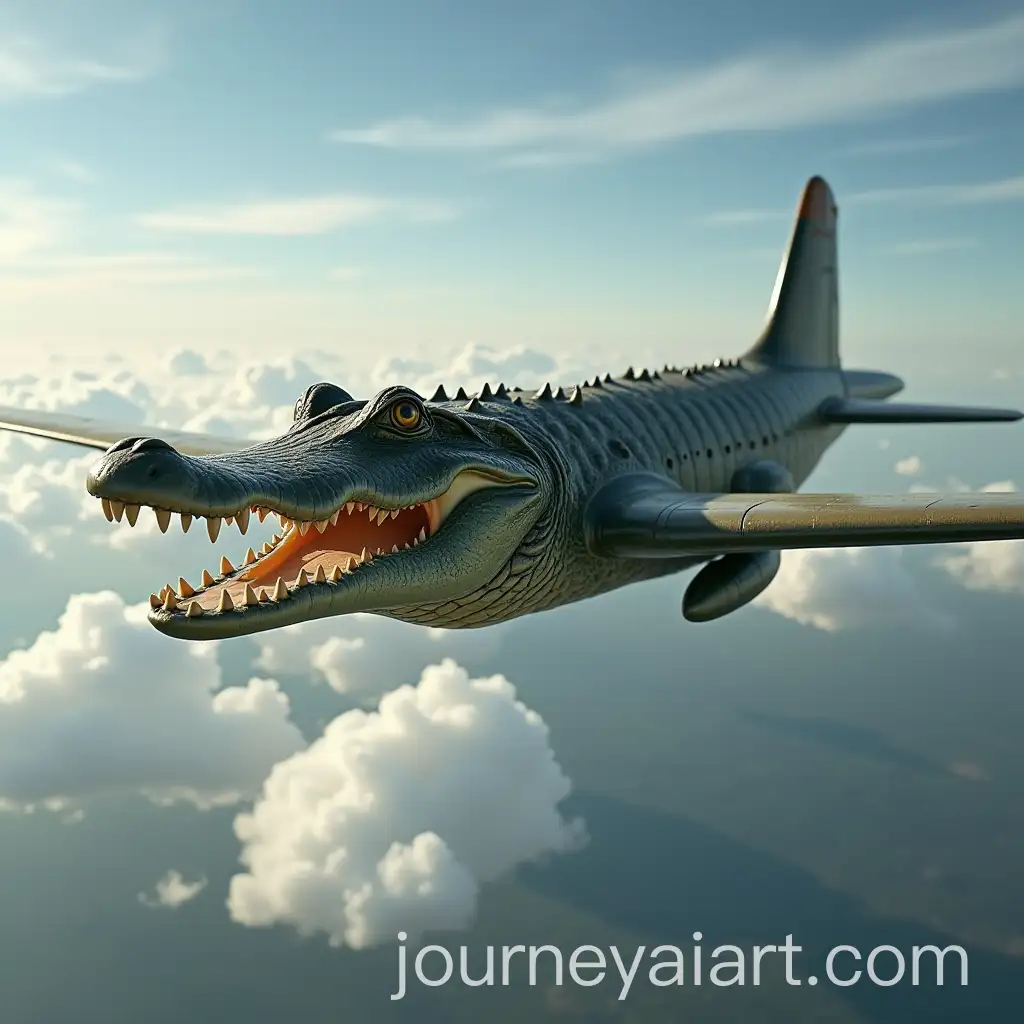 Bombardier-Crocodile-Army-Airplane-in-the-Sky-Moving-Left