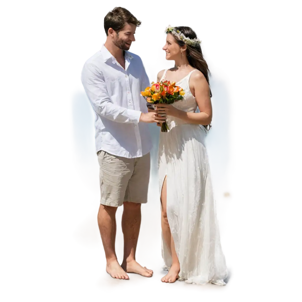 Beautiful-Beach-Wedding-PNG-Image-Couple-Getting-Married-with-Flowers