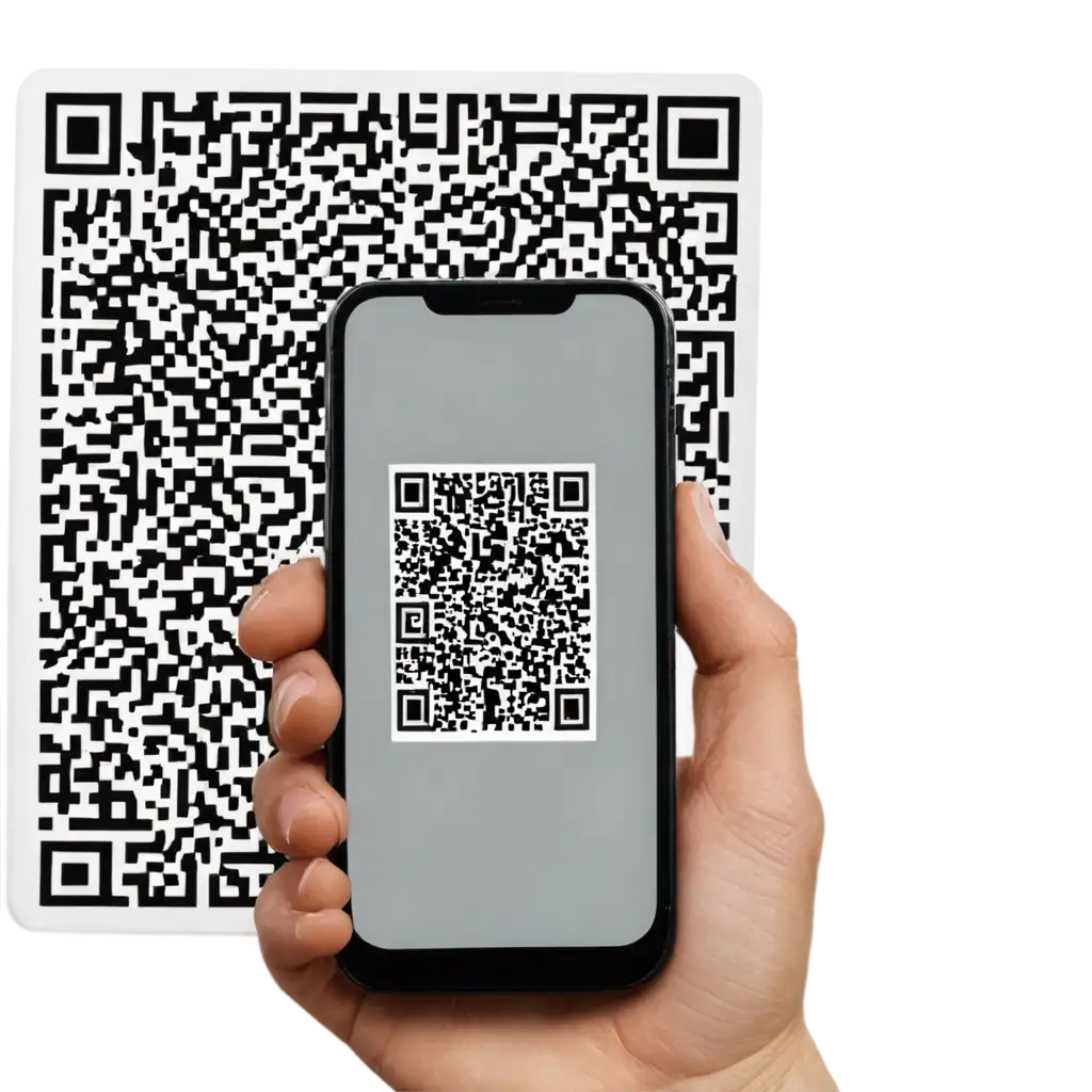 Enhance-Your-Online-Presence-with-a-HighQuality-PNG-Image-of-a-Smartphone-Displaying-a-QR-Code