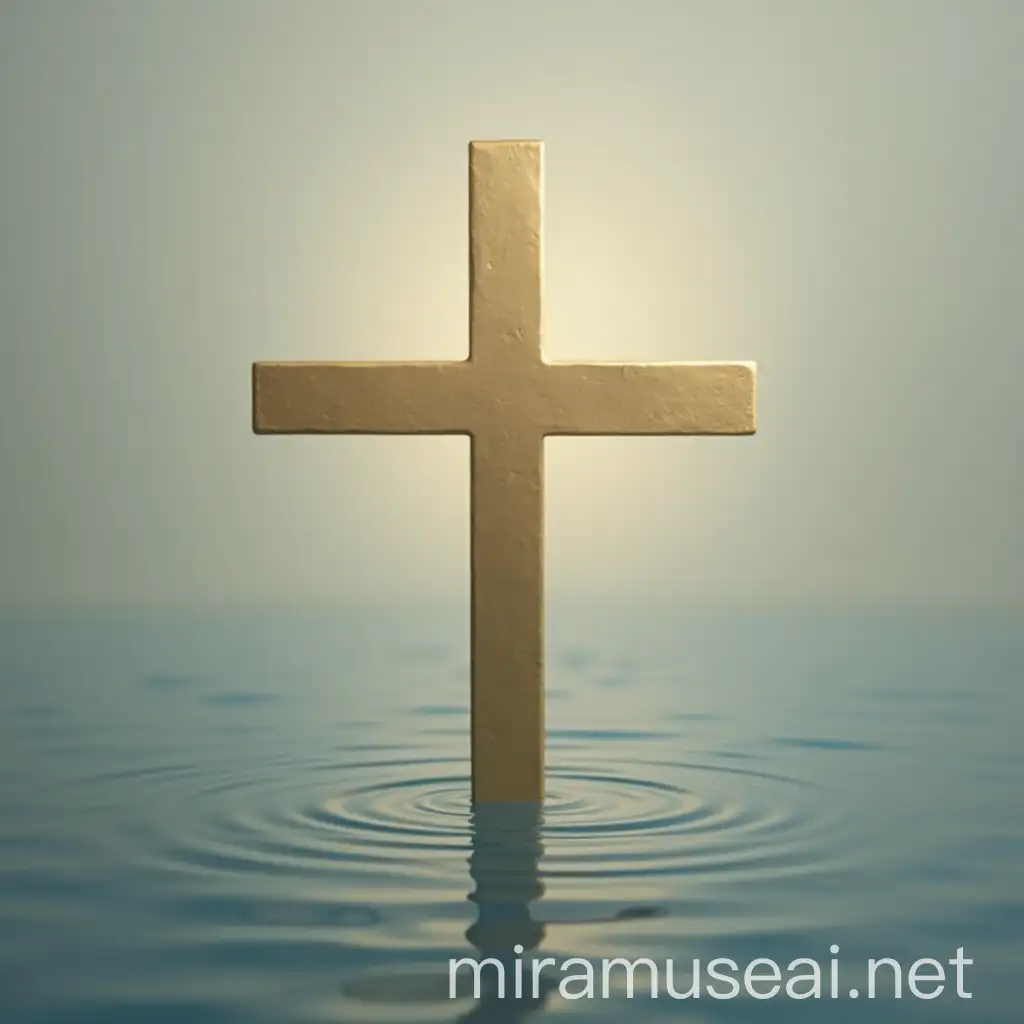 Baptism with a Simple and Elegant Cross in Water