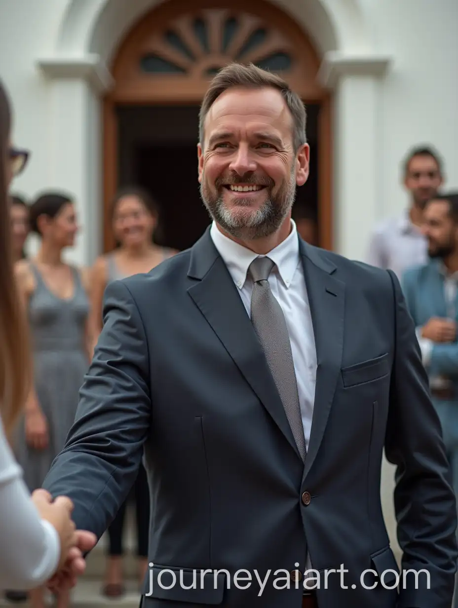 Welcoming-Evangelical-Pastor-at-Church-Entrance-Greeting-Diverse-Congregation