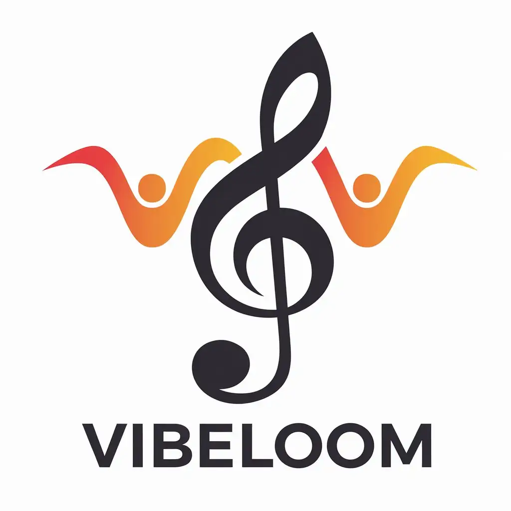 LOGO Design for Vibeloom Music Key Note Symbol for Entertainment Industry