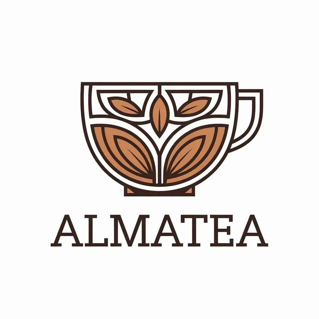 LOGO Design for Almatea Vector Teacup Symbol with Clear Background