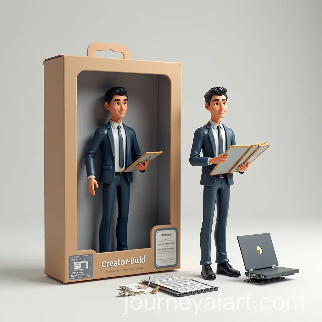 Real-Estate-Sales-Manager-Action-Figure-with-Apartment-Planning-Items