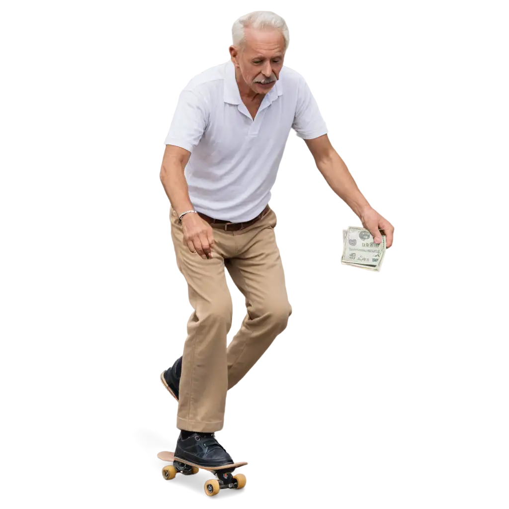 Old-Man-on-Skateboard-with-Money-in-Hand-PNG-Image-Creative-Concept-for-Digital-Art