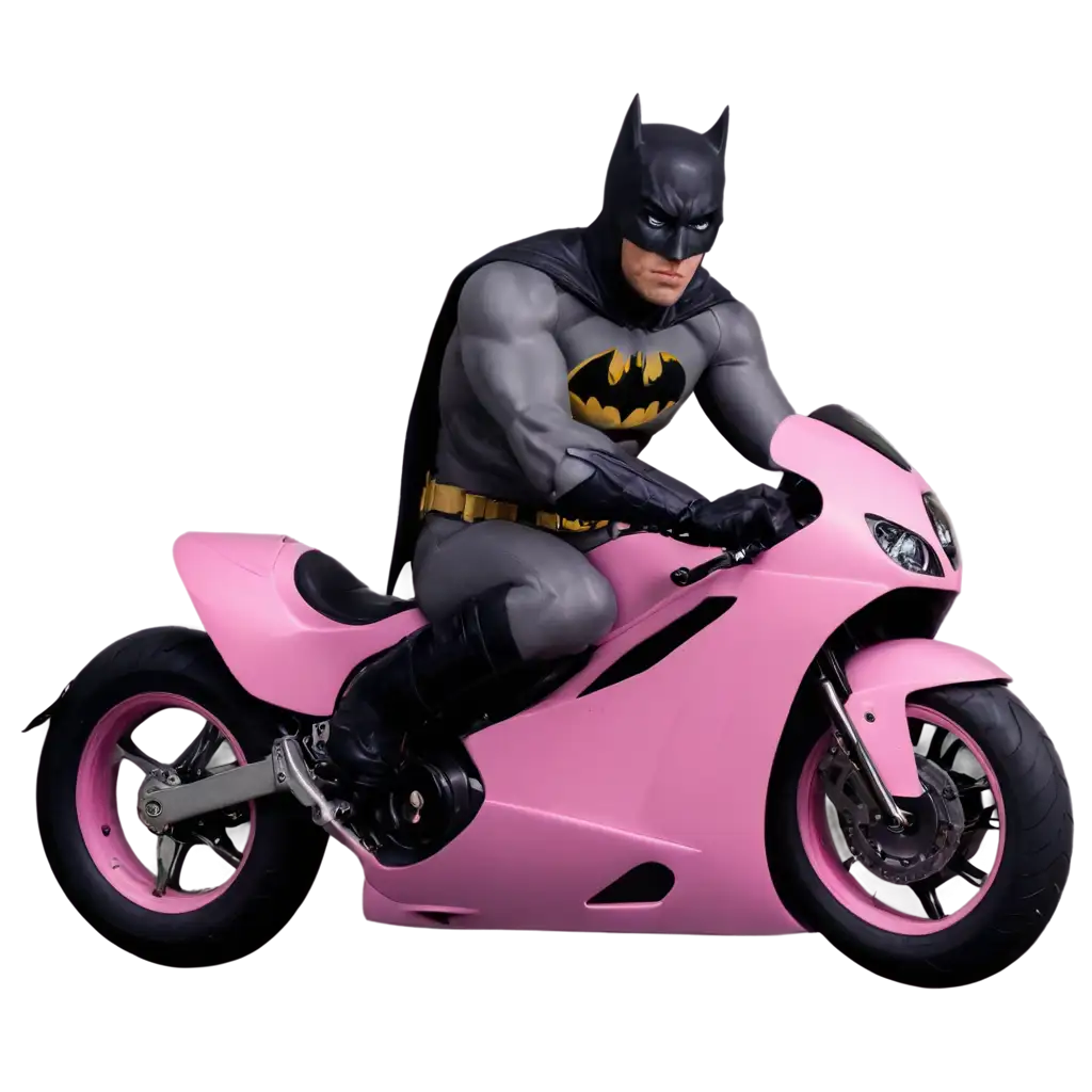 Batman-on-a-Pink-Motorcycle-PNG-Unique-and-HighQuality-Image-for-Diverse-Applications