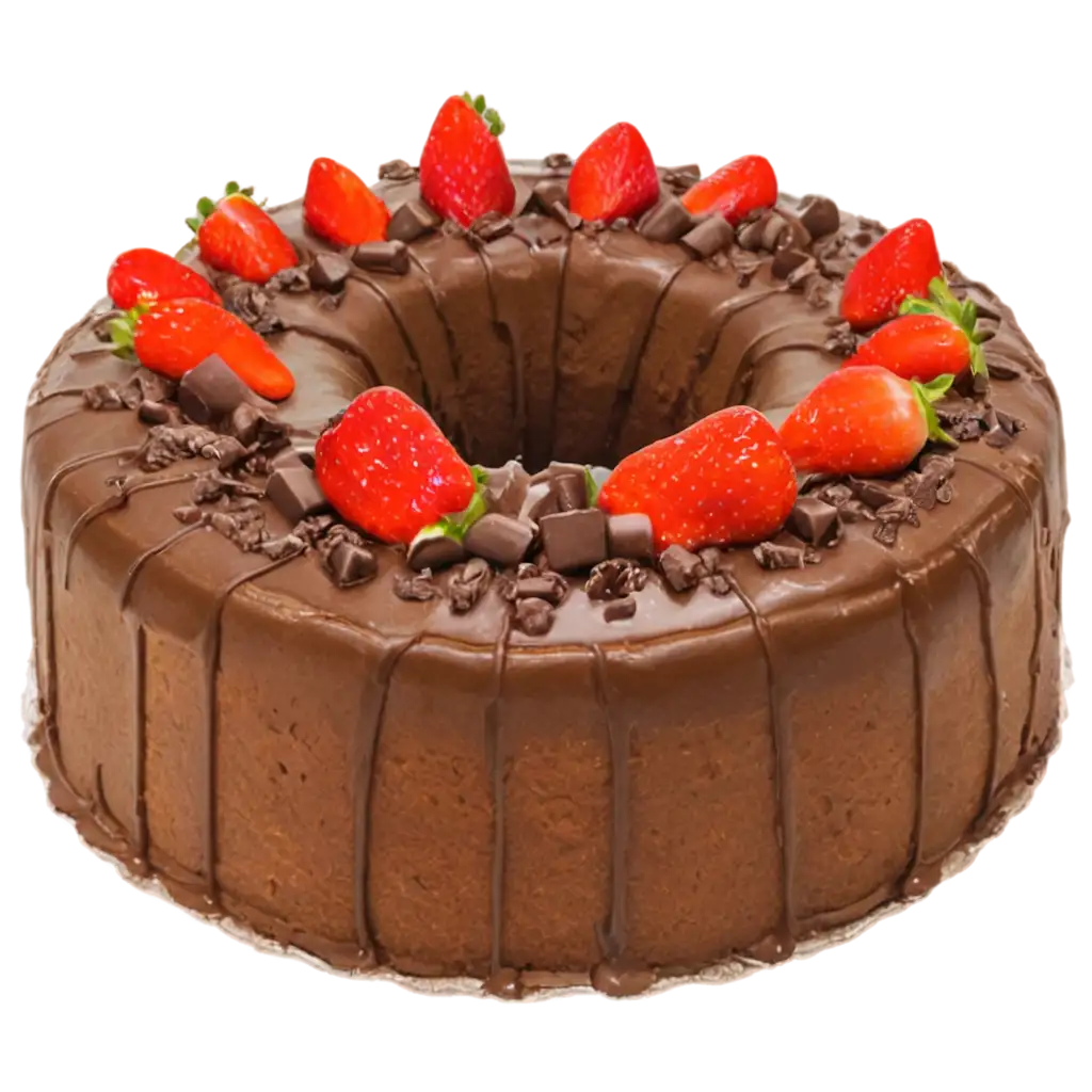 3Pound-Cake-with-Chocolate-Strawberry-Toppings-PNG-Image-HighQuality-Transparent-Background