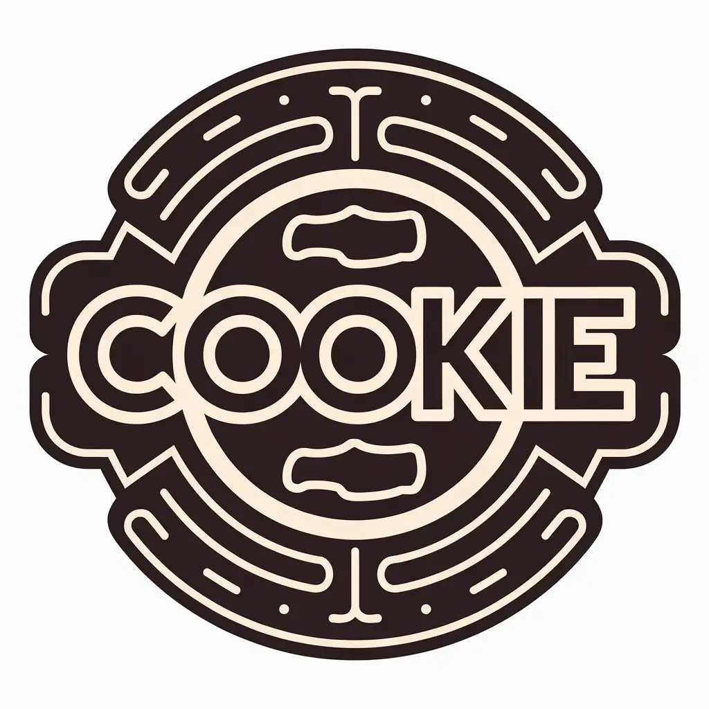 LOGO Design for COOKIE Vector Line Symbol Modern Style for Entertainment Industry