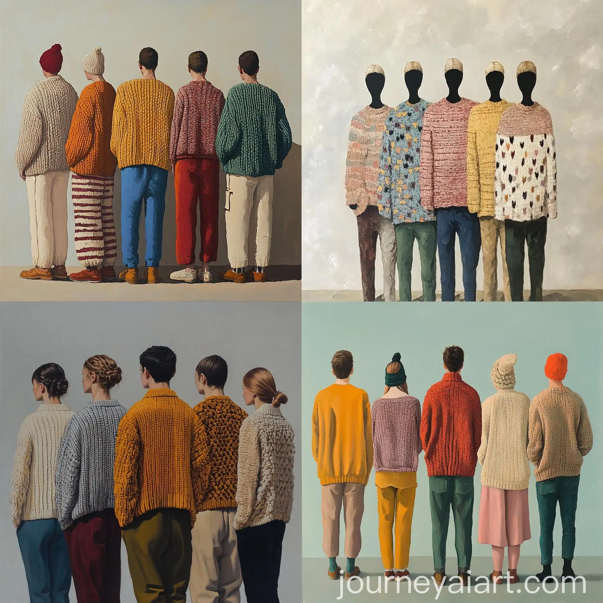 Renaissance-Painting-of-Five-People-in-Cyber-Sigilism-Knitwear-Inspired-by-Acne-Studios