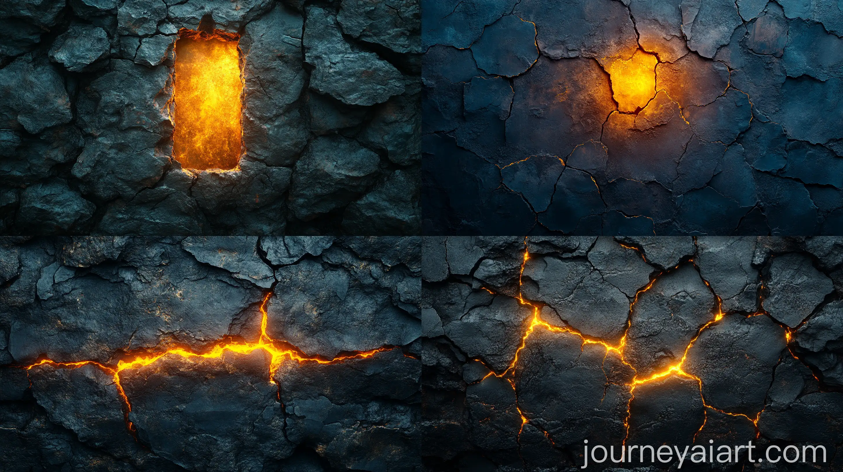 Mysterious-Cracked-Stone-Wall-with-Glowing-Yellow-Light