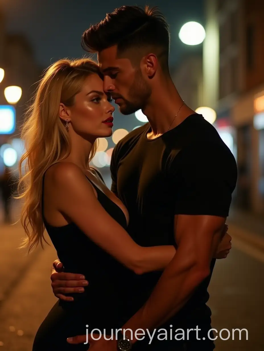 Stylish-and-IntAI-Image-Prompt-Expansionense-EnergyRadiating-Couple-on-a-Cold-Autumn-Night