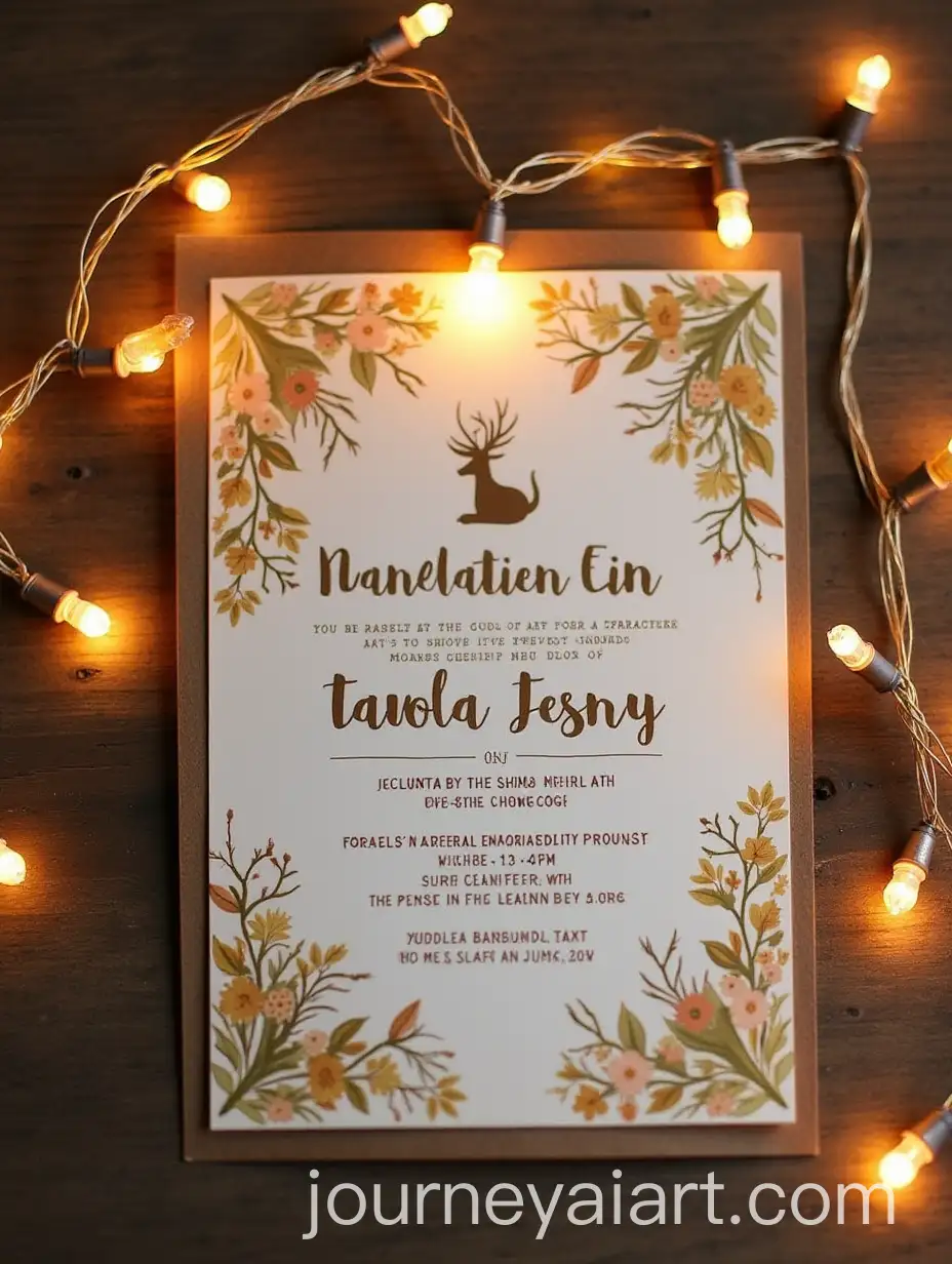 Rustic-Engagement-Invitation-with-Baby-Lights-Theme