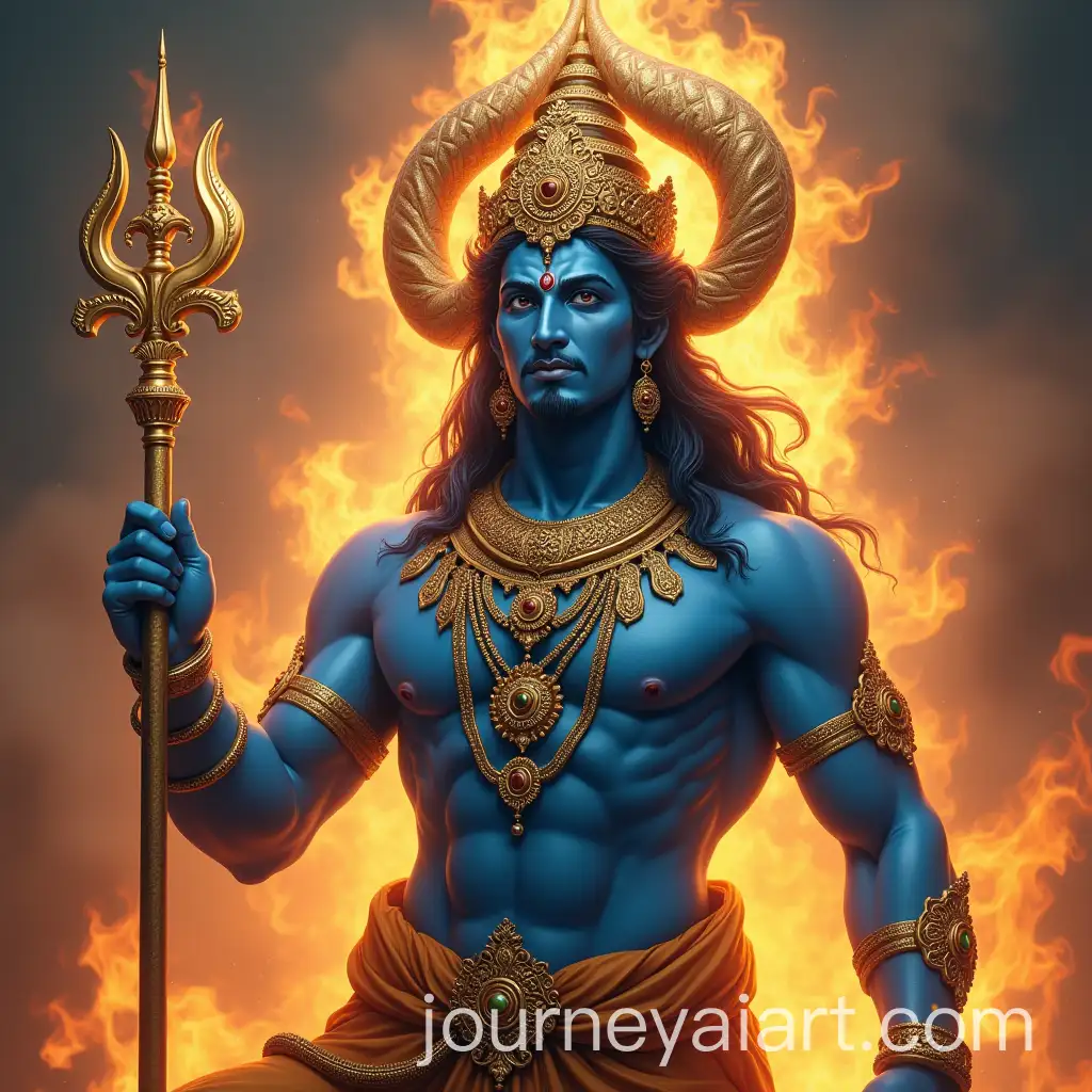 Divine-Figure-of-Shree-Ram-with-Glowing-Flames-and-Golden-Trident