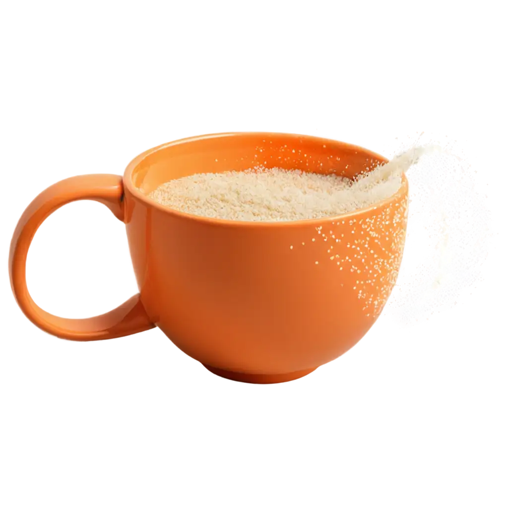 HighQuality-PNG-Image-of-Psyllium-Falling-from-an-Orange-Mug