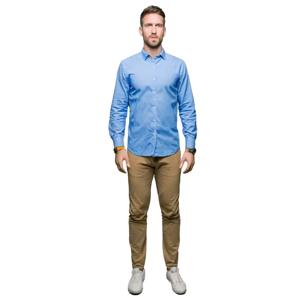 CAMISA-SOCIAL-AZUL-FRONTAL-PNG-Image-Elegant-Blue-Formal-Shirt-Front-View