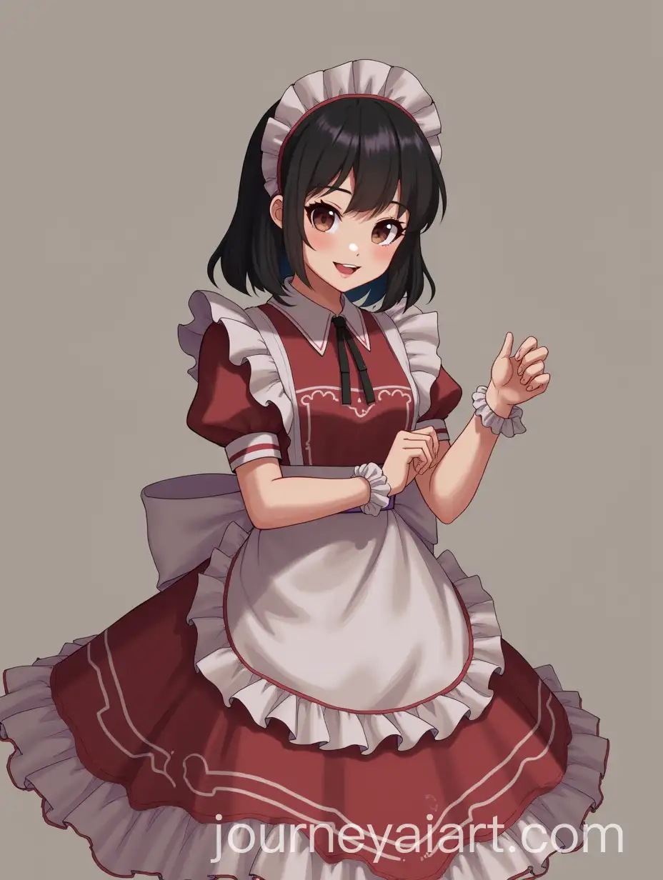 Overwatch-DVa-Maid-Cosplay-with-Playful-Pose