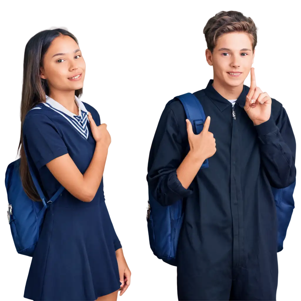 High-School-Boy-and-Girl-PNG-Image-Capturing-Youthful-Energy-and-Friendship