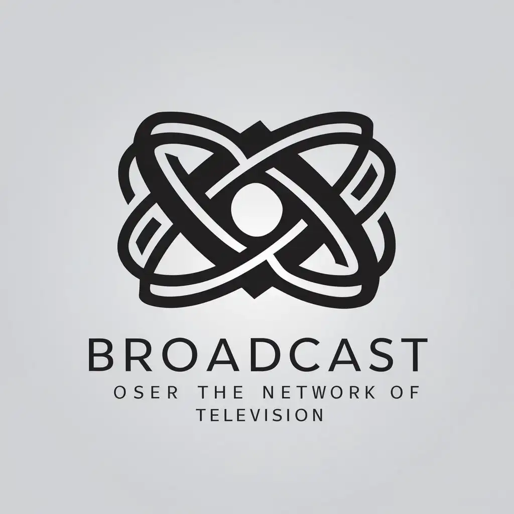 a vector logo design,with the text "broadcast over the network of television", main symbol:Network spreading, silk, Tarim River, abstract,Minimalistic,be used in Internet industry,clear background