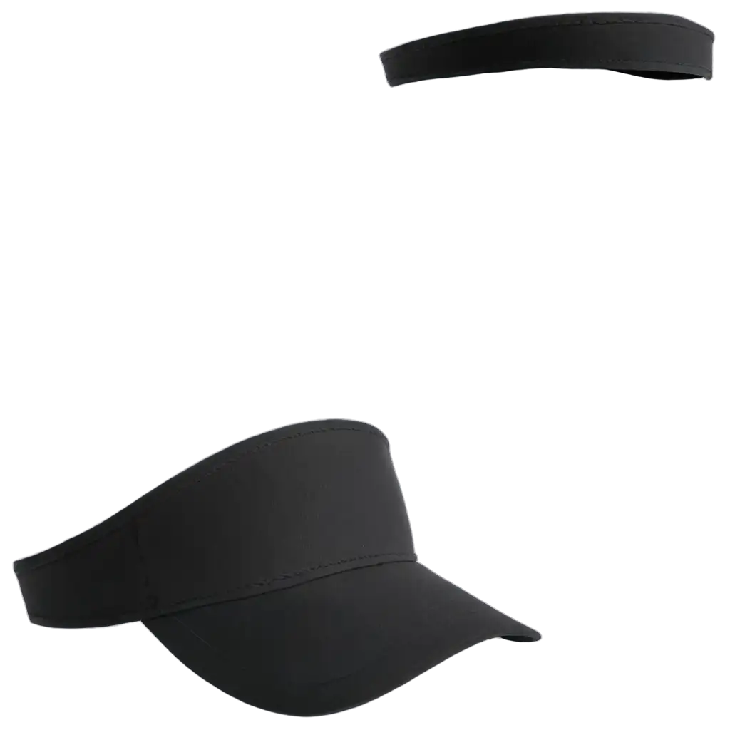 Black-Sun-Visor-Cap-PNG-Image-Stylish-Headwear-for-Sun-Protection