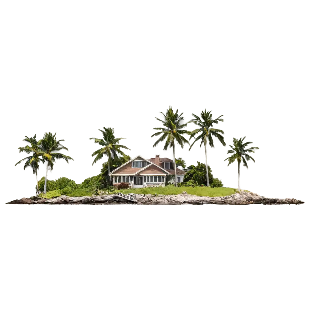 Stunning-PNG-Image-of-a-House-on-an-Island-Perfect-for-Digital-Projects-and-Design