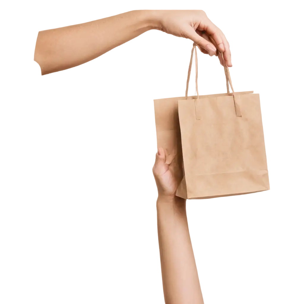 PNG-Image-of-Hand-Giving-Paper-Bag-HighQuality-Visual-for-Various-Uses