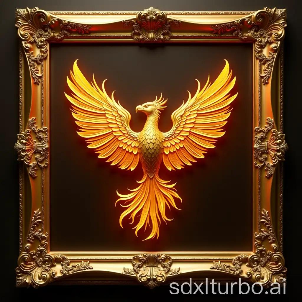 Phoenix-in-Golden-Frame-with-Kop-Logo-in-Top-Left-Corner