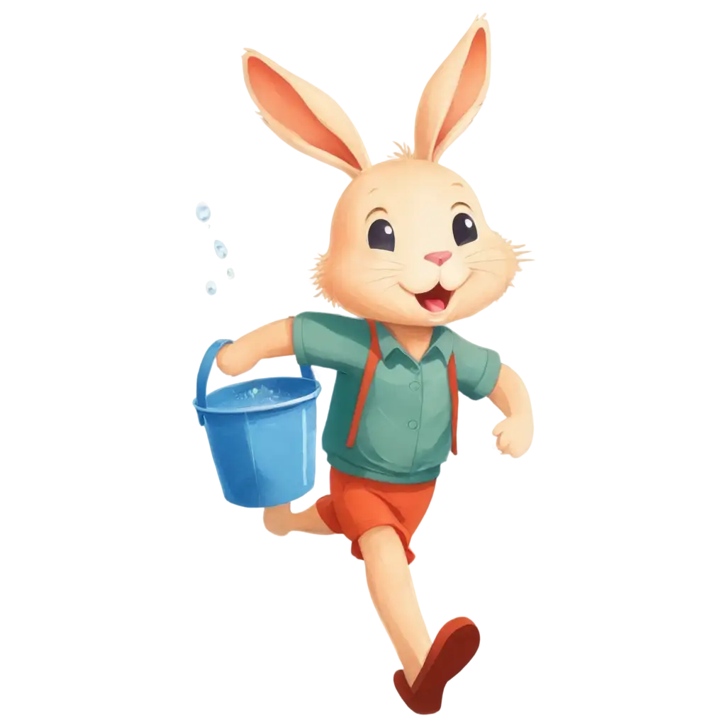 Charming-Rabbit-Carrying-a-Bucket-of-Water-PNG-for-Childrens-Story-Covers