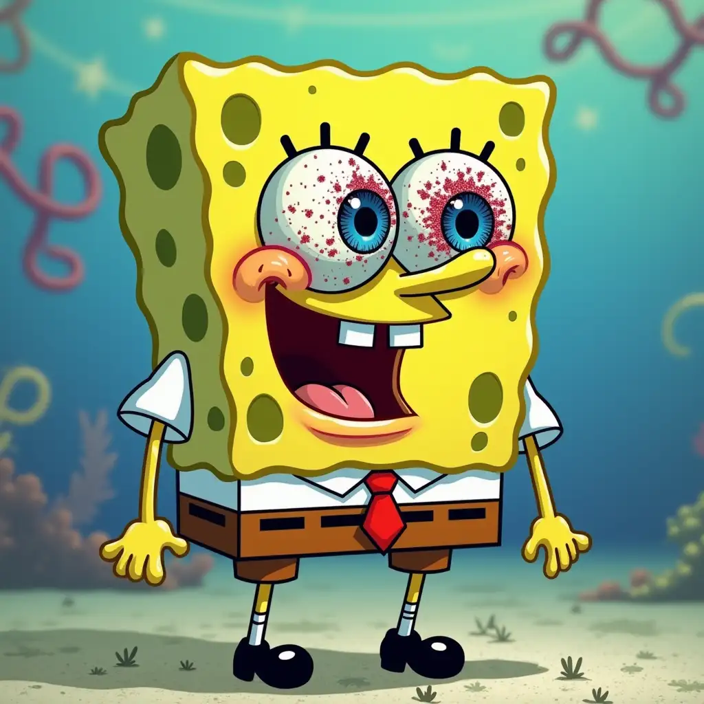 SpongeBob-SquarePants-with-NematodeInfected-Eyes