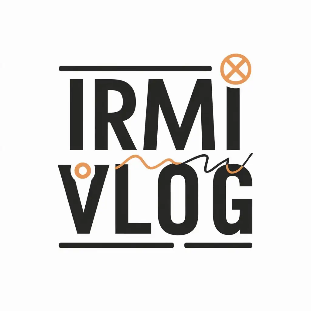 a vector logo design,with the text "Irmi vlog", main symbol:Computer games soapmaking,Moderate,clear background